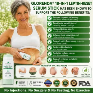 🌿 GLORENDA 18-in-1 Leptin-Reset Serum Stick
      Targeted Metabolic Reset & Body Contouring Balm · Painless & Non-Invasive ✨
