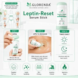 🌿 GLORENDA 18-in-1 Leptin-Reset Serum Stick
      Targeted Metabolic Reset & Body Contouring Balm · Painless & Non-Invasive ✨